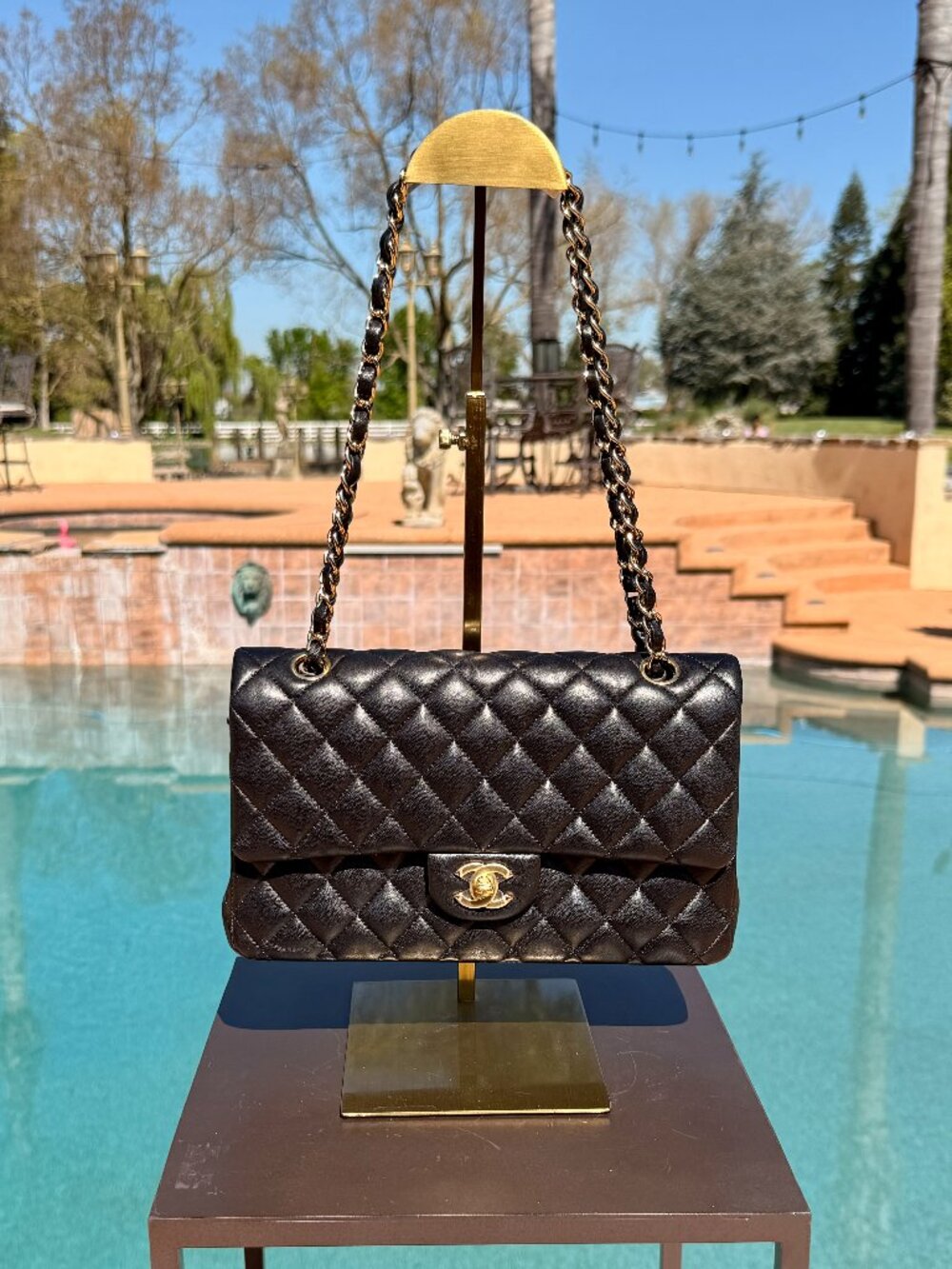 Chanel Single Flap Jumbo Gold Hardware - with Black Card (and box)